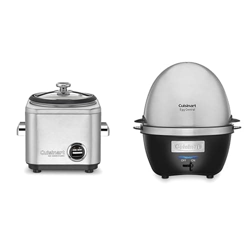 Cuisinart CRC-400P1 4 Cup Rice Cooker, Stainless Steel Exterior & Egg Cooker, normal, Brushed Stainless Steel