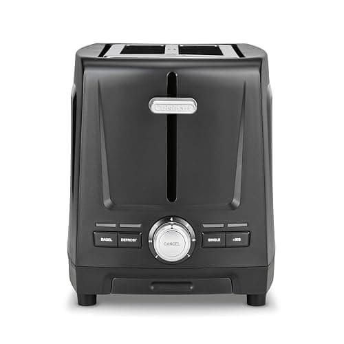 Cuisinart Core Collection 2-Slice Toaster | Extra-Long Slots for Artisan Bread, Bagel | High-Lift Quickview™ | Single Slice & Defrost Function | +30sec Toast Boost | Removable Crumb Tray, Black